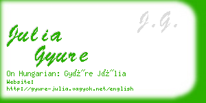 julia gyure business card